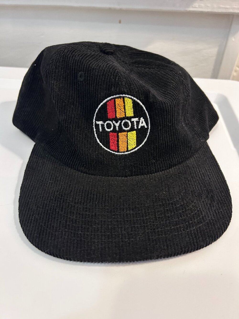 NEW/CLEAN - Retro TOYOTA Hat (Black Velvet/Cloth)